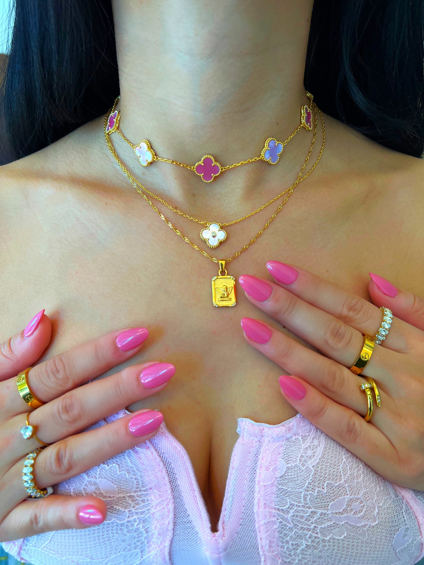 Athena Necklace - Pink